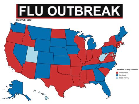 Flu season ramping up in these states, CDC map shows